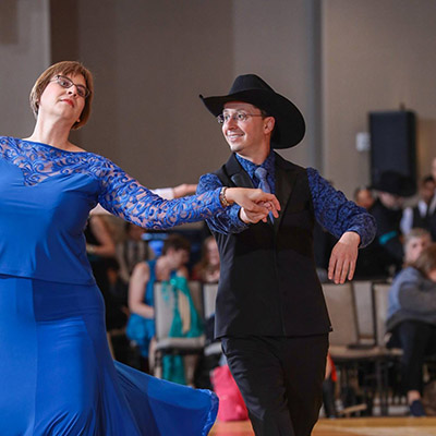 Chris and Karen Hennes in a dance competition