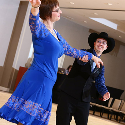 Chris and Karen Hennes in a dance competition